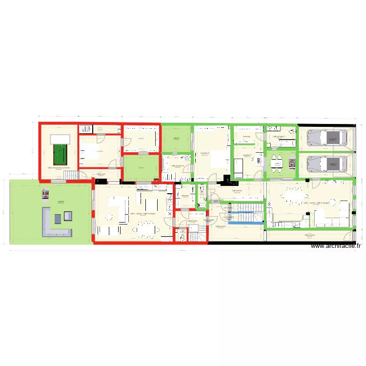 LLV PLAN AVEC GARAGE ET OPTION 4 CHAMBRES. Plan de LLV PLAN AVEC GARAGE ET OPTION 4 CHAMBRES. Plan de