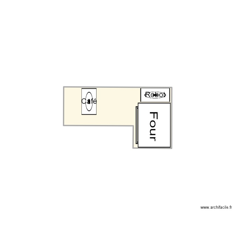 Cuisine. Plan de 1 pièce et 1 m2