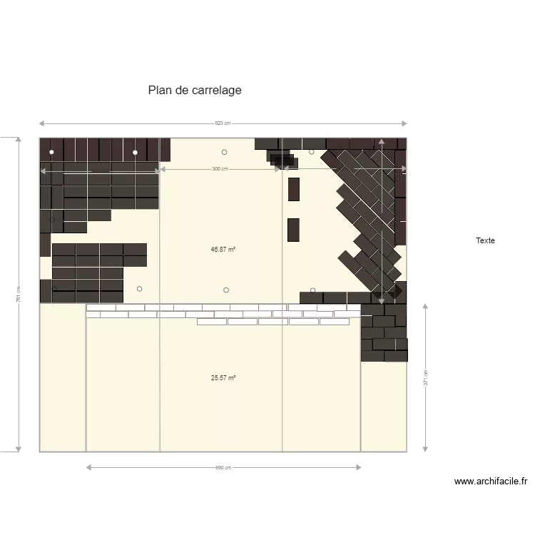carrelage. Plan de 