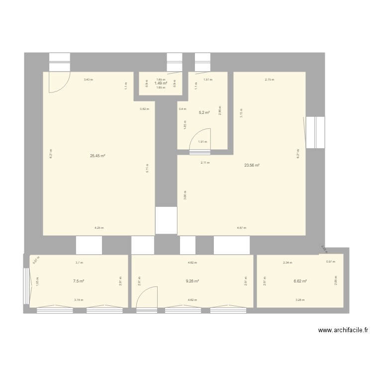 MAISON 33 ROTE DE SALLEBOEUF VERSION 2. Plan de 14 pièces et 140 m2