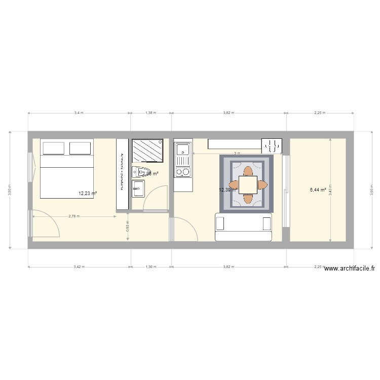 Appartement 319. Plan de 0 pièce et 0 m2