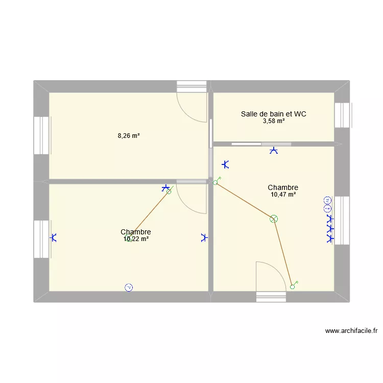 bureau droit 2. Plan de 