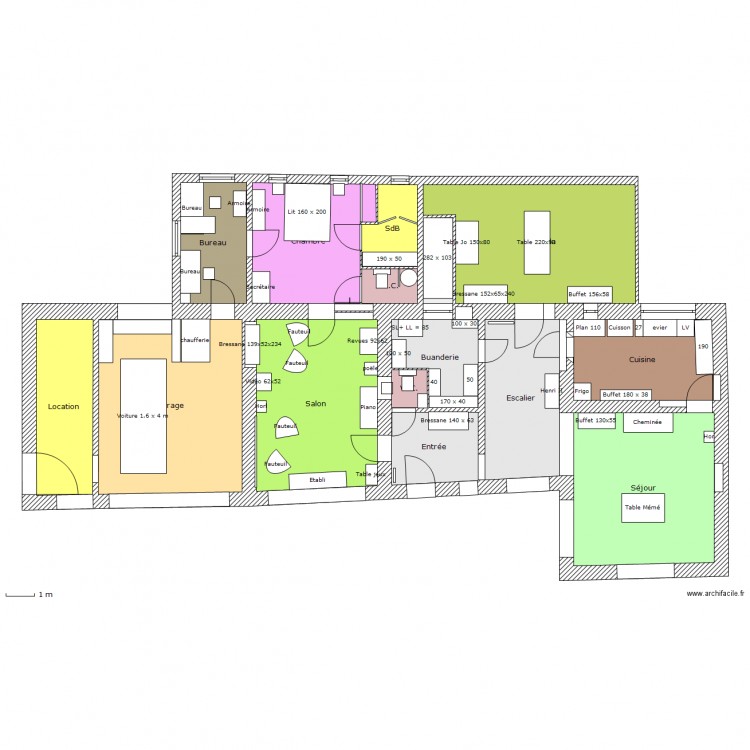 RC Meublé. Plan de 0 pièce et 0 m2