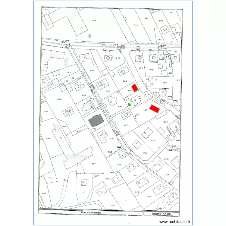 Cadastre 462. Plan de 