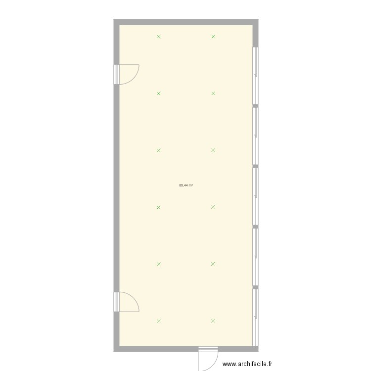 Plan Salle Domotique. Plan de 1 pièce et 89 m2