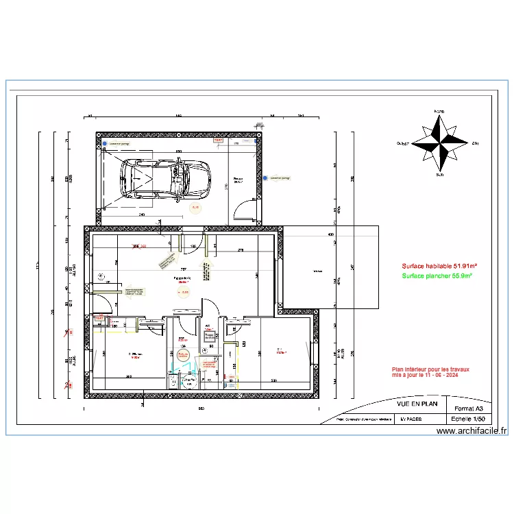 Plan int&eacute;rieur du 24-06-2023. Plan de 