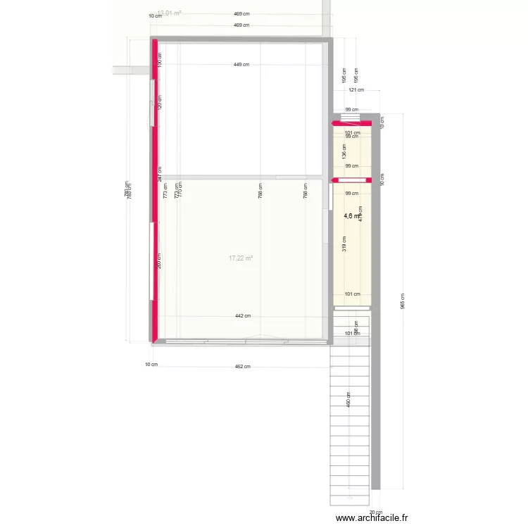 Plan int&eacute;rieur - Projet. Plan de 