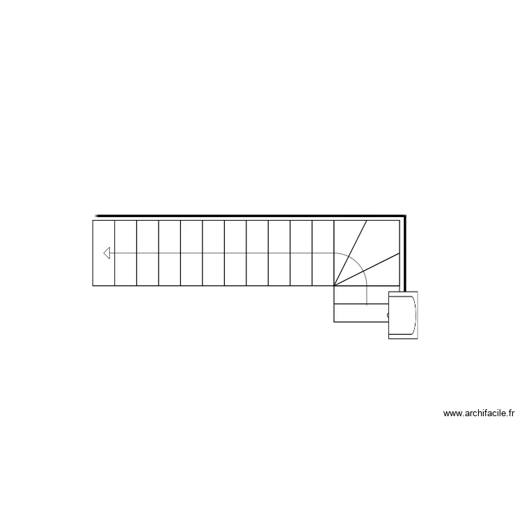 Escalier Ragon projet. Plan de 