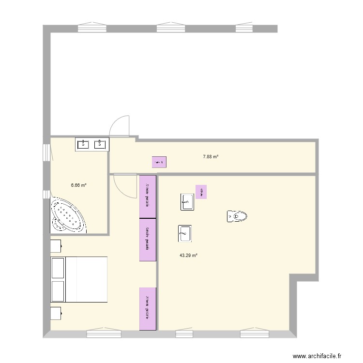 suite parentale 01 01 à 12h36. Plan de 0 pièce et 0 m2