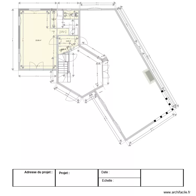 rez de chauss&eacute;e. Plan de 