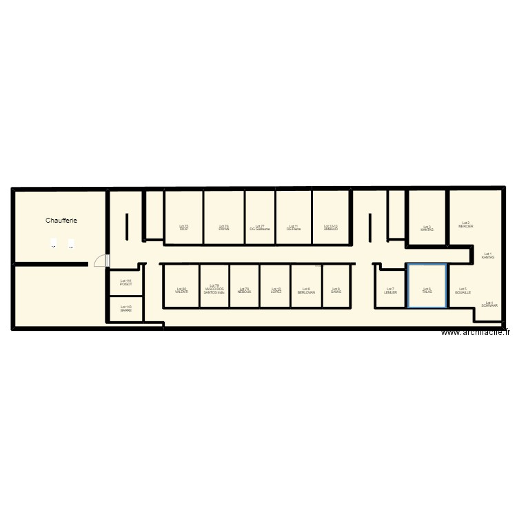 Le Giffre - Sous Sol 2. Plan de 15 pièces et 414 m2
