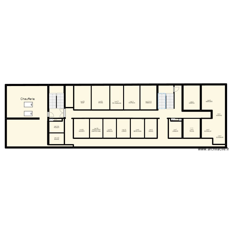 Le Giffre - Sous Sol 2. Plan de 15 pièces et 414 m2