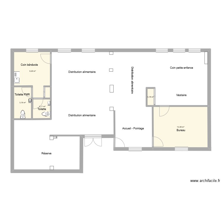 Envermeu. Plan de 5 pièces et 32 m2