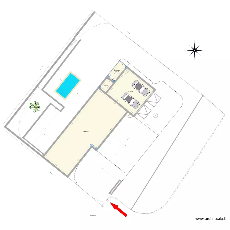 PLAN PC2 GARAGE2.2. Plan de 8  et 396 m²