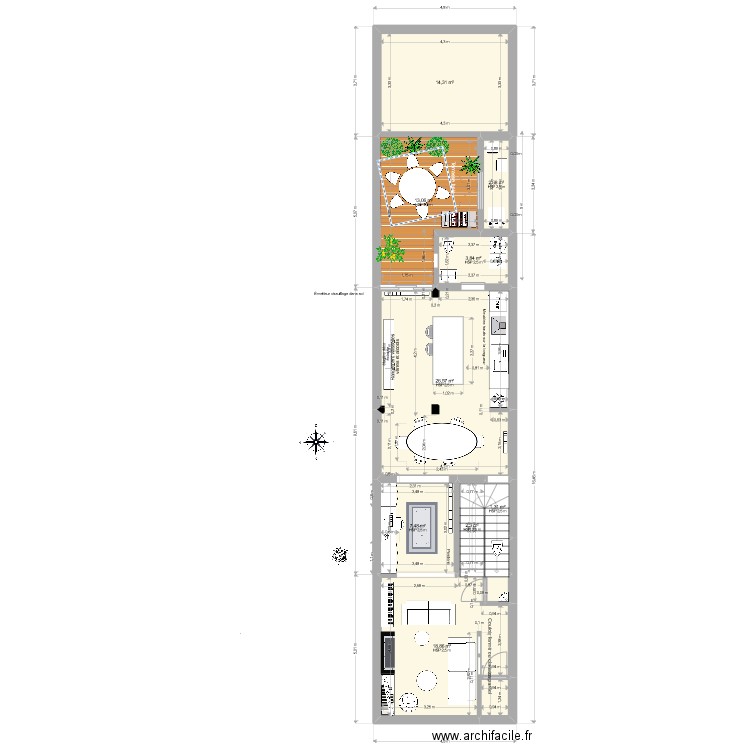 Mary et Lio v2. Plan de 11 pièces et 92 m2