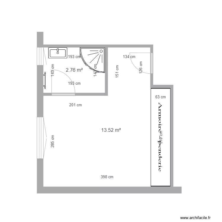 Ankaoua Chambre d'amis. Plan de 