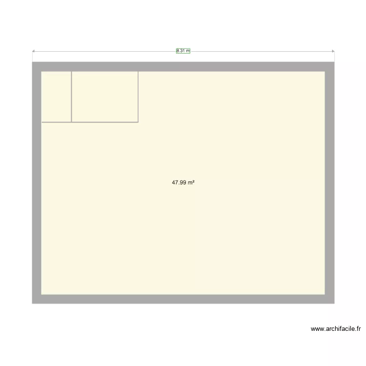 STUDIO. Plan de 