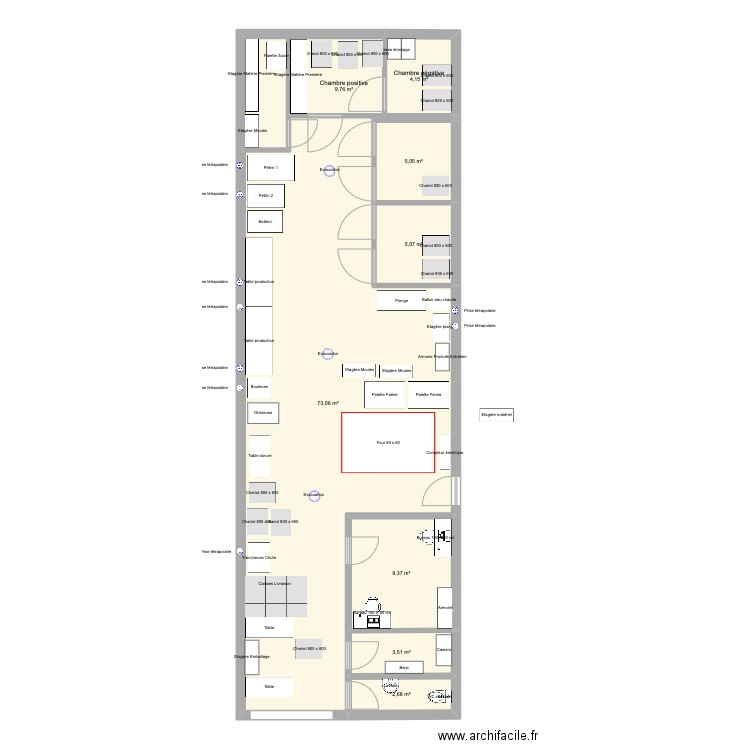 Dorian 120m2 - Montreuil 9. Plan de 8 pièces et 113 m2