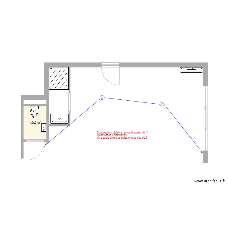 mezzanine ouverte vide. Plan de 0 pièce et 0 m2