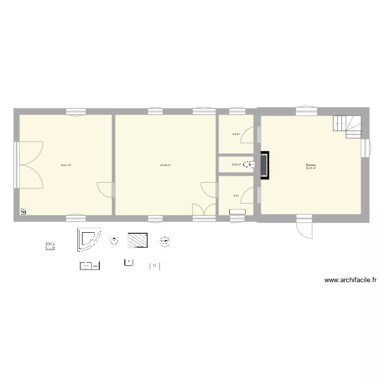 RdC Petit Buisson avant renov. Plan de RdC Petit Buisson avant renov. Plan de