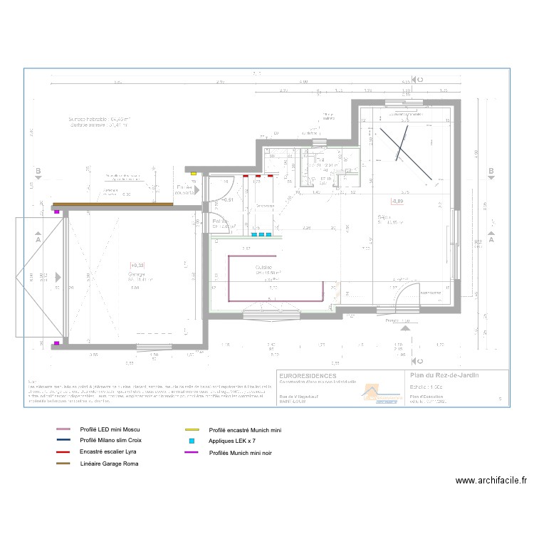 RDC maison temoin euromaisons. Plan de 0 pièce et 0 m2
