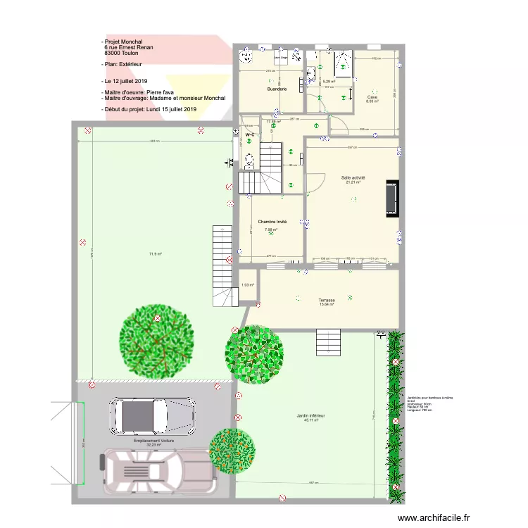 Plan Monchal exterieurs. Plan de Plan Monchal exterieurs. Plan de