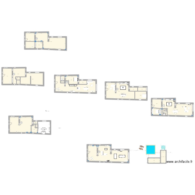 Maison 31. Plan de 25 pièces et 872 m2