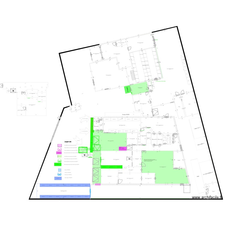 Laboratoire ODP 2021 avp v2n3. Plan de 65 pièces et 3304 m2