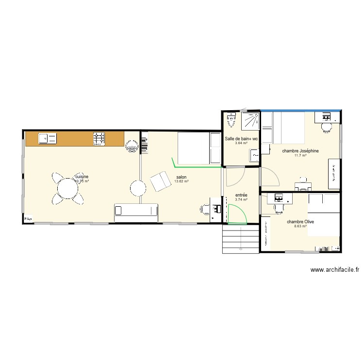 maison soleil levant. Plan de 0 pièce et 0 m2