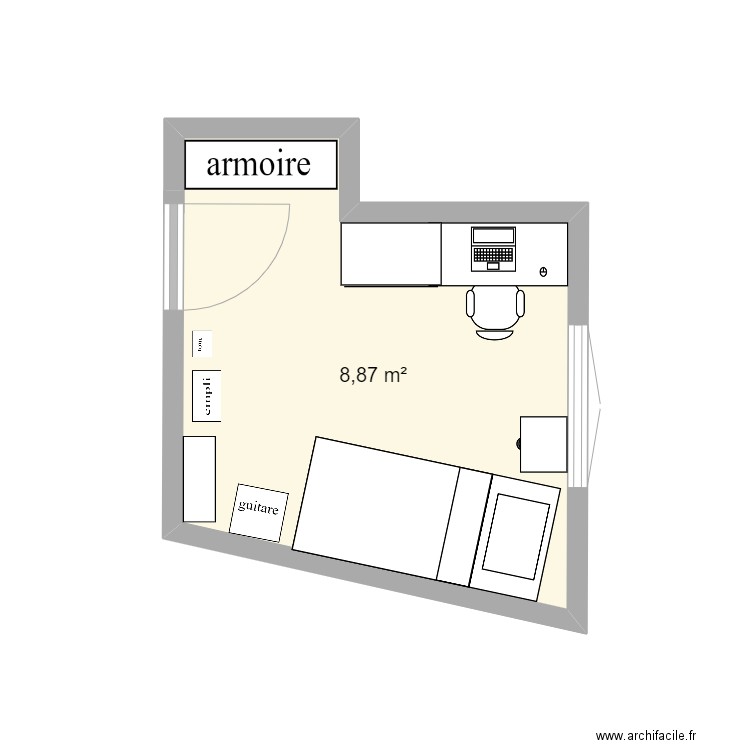chambre actuel cher papa. Plan de 0 pièce et 0 m2