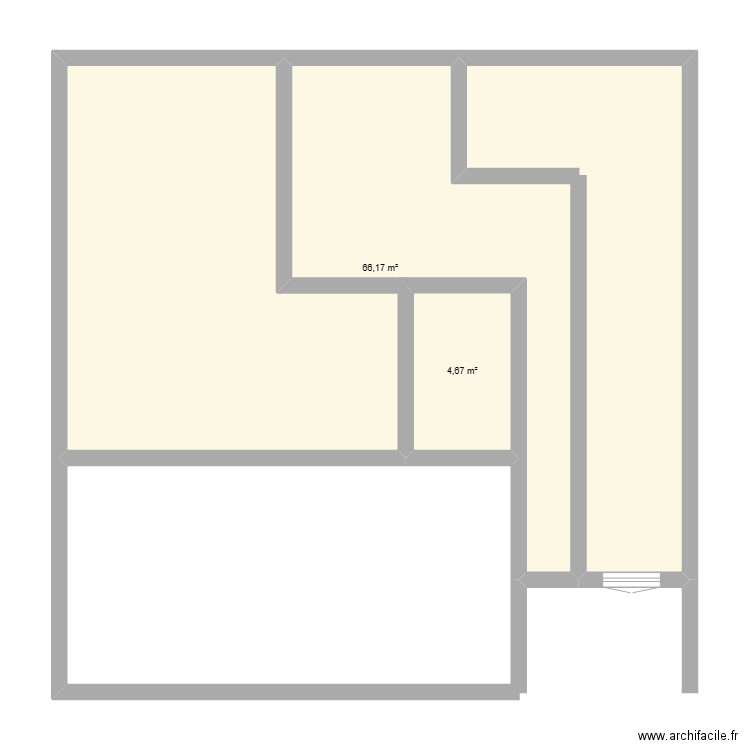 garage cab nois. Plan de 2 pièces et 71 m2