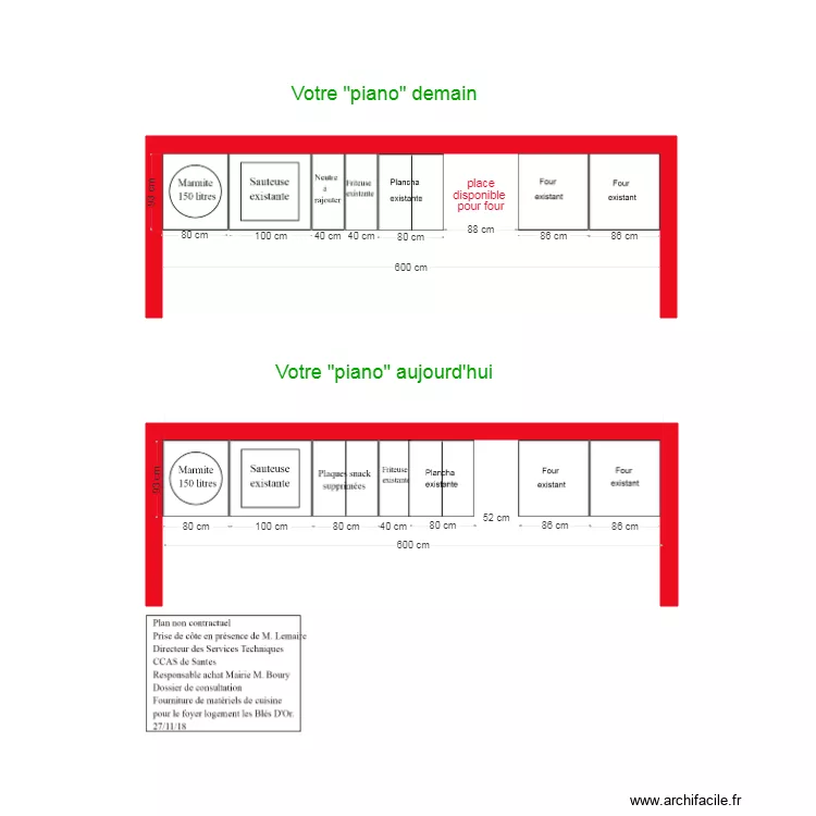 Mairie de Santes 3. Plan de 