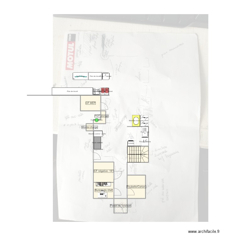 Cuisine du Paradis Latin. Plan de 0 pièce et 0 m2