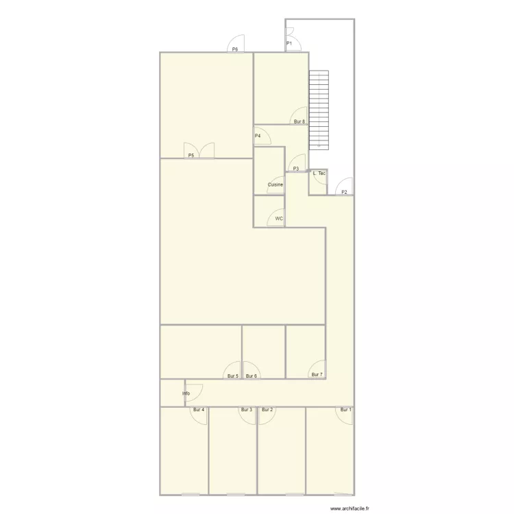 Plan Bureau Chessy identification Cl&eacute;s. Plan de 