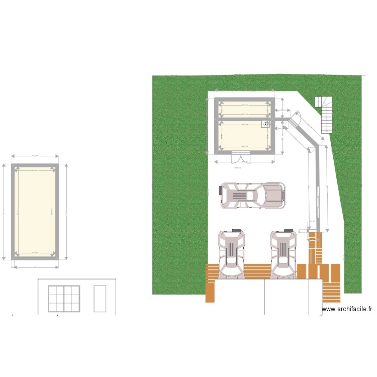 bengalow 1. Plan de 13 pièces et 152 m2