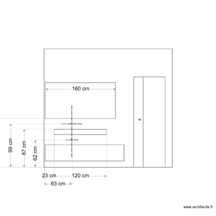 Detail plan vasque. Plan de 