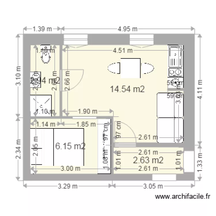 appart 2 v28. Plan de 