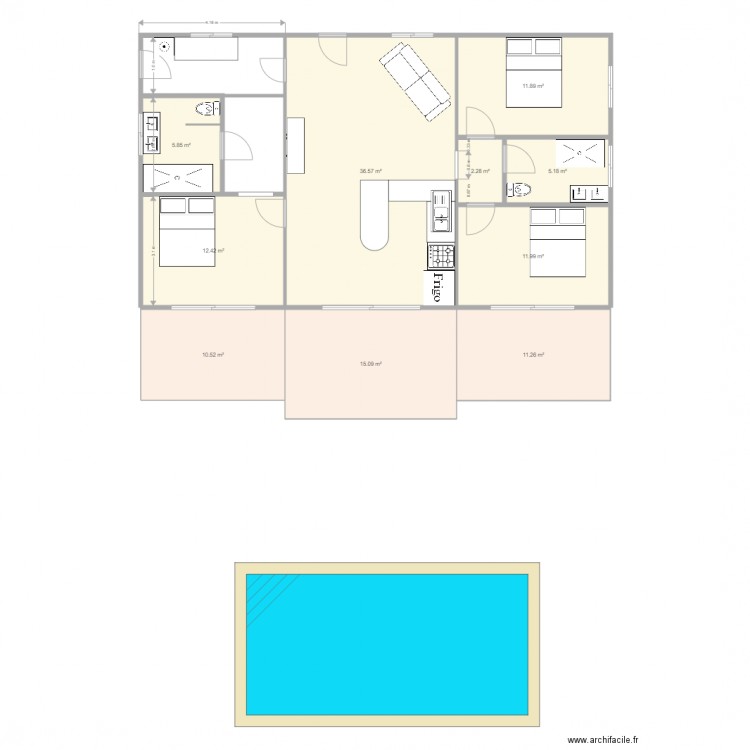 Plan Villa Baghéra. Plan de 0 pièce et 0 m2