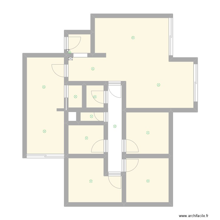 3 cheminement clairbois. Plan de 10 pièces et 79 m2