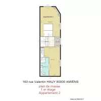 plan de masse 160 Valentin Hauy 80000 AMIENS 1er &eacute;tage appartement 2