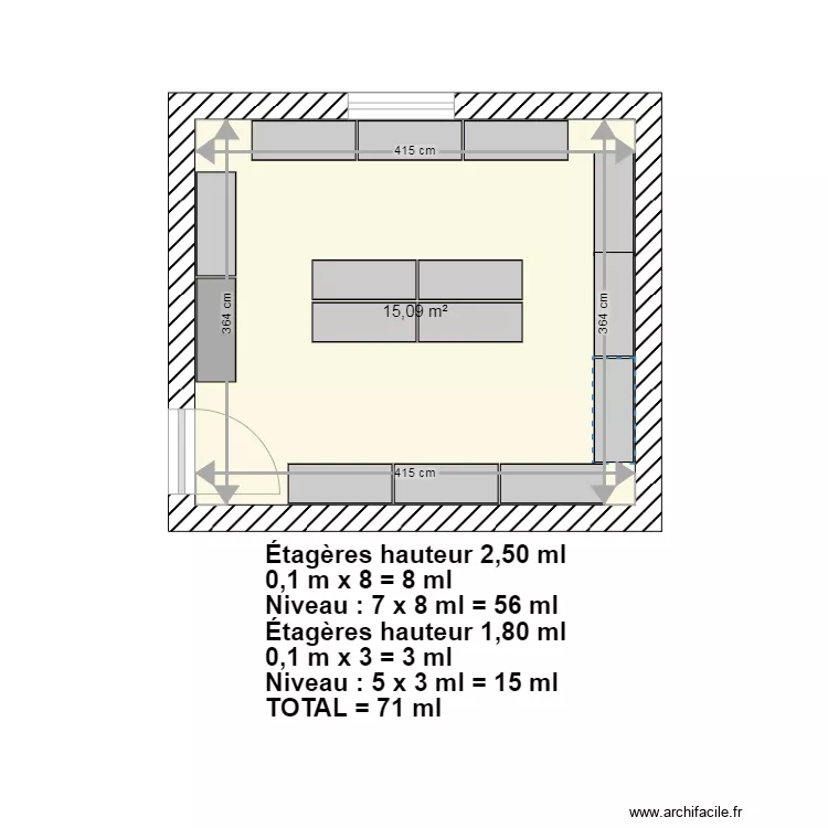 CAVE ARCHIVES Option 1 îlot. Plan de CAVE ARCHIVES Option 1 îlot. Plan de