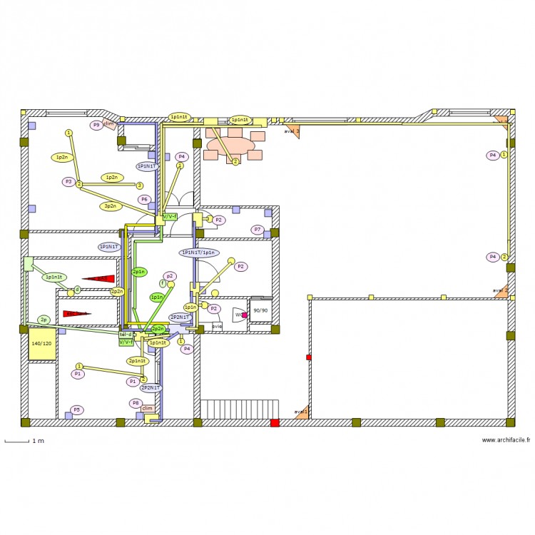 Niveau3 électricité. Plan de 0 pièce et 0 m2