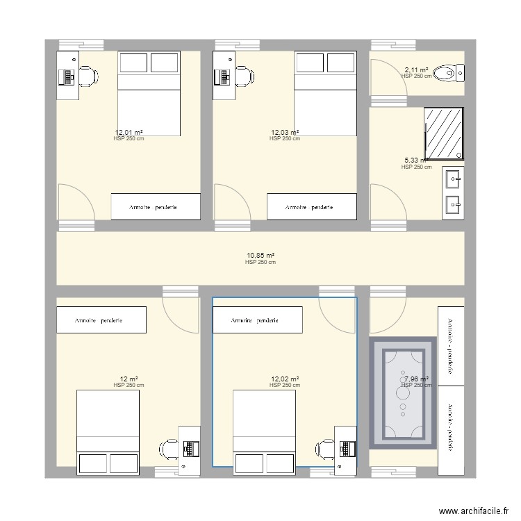 MAISON JALADE 09/12/22. Plan de 12 pièces et 106 m2