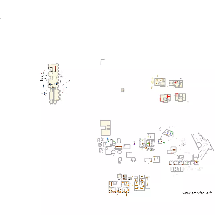 Grand commun. Plan de 76  et 1161 m²