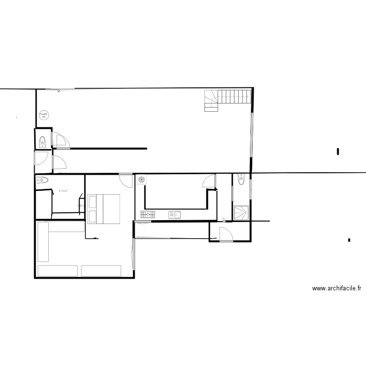 1 AV MARMANDE INTERIEUR. Plan de 0 pièce et 0 m2