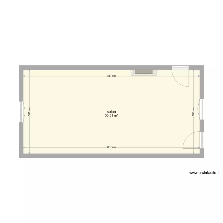 salon cuisine. Plan de 