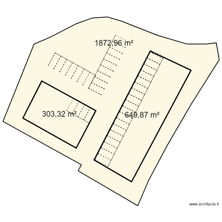 LA PLAINE . Plan de 3 pièces et -478 m2