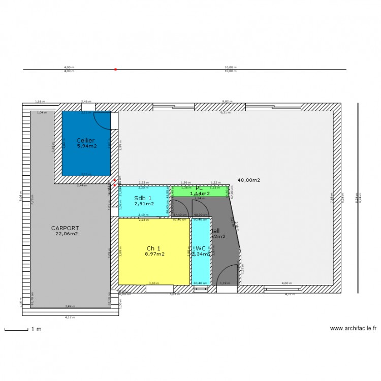 POTIER RDC 2. Plan de 0 pièce et 0 m2