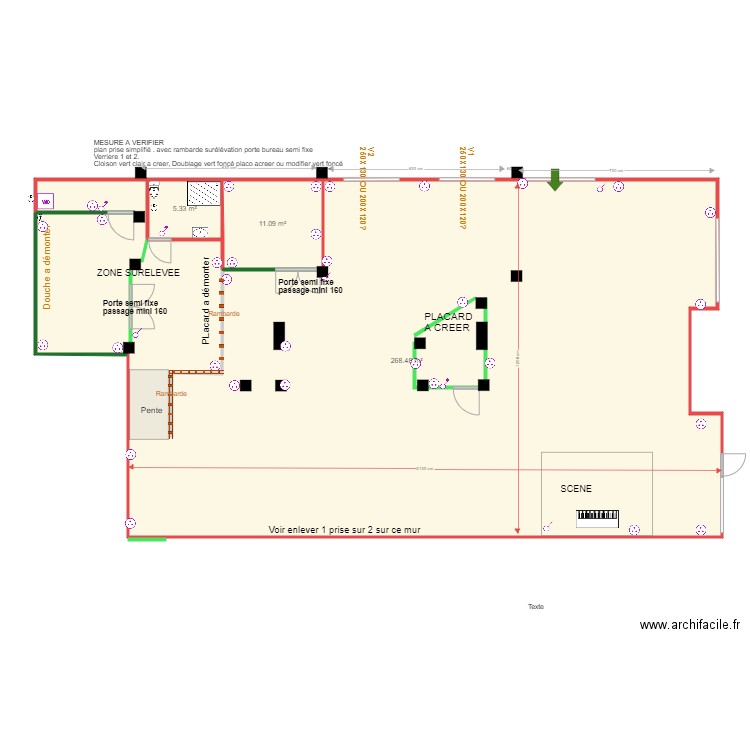 NEGRESKO 3 electricite sol 1. Plan de 0 pièce et 0 m2