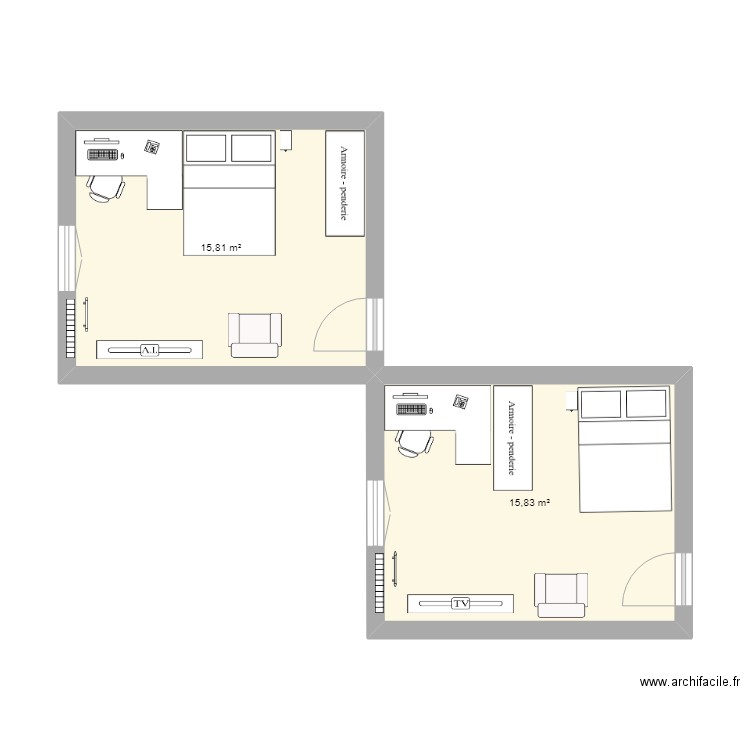 chambre stras1. Plan de 0 pièce et 0 m2